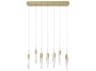 Avenue Lighting Aspen 7-Light Brushed Brass Linear Pendant