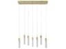 Avenue Lighting Boa 7-Light Brushed Brass Linear Island Pendant