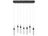 Avenue Lighting Boa 7-Light Black Linear Island Pendant