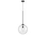 Avenue Lighting Delilah 1-Light Black Globe Pendant