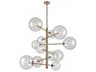 Avenue Lighting Delilah 12-Light Aged Brass Globe Pendant