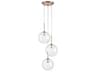 Avenue Lighting Delilah 3-Light Aged Brass Globe Pendant