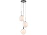Avenue Lighting Delilah 3-Light Black Globe Pendant
