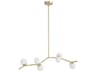 Avenue Lighting Hampton 6-Light Brushed Brass Globe Island Pendant