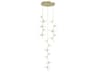 Avenue Lighting Hampton 24-Light Brushed Brass Globe Pendant