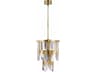 Avenue Lighting Paramount 7-Light Aged Brass Geometric Tiered Pendant