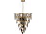 Avenue Lighting Paramount 25-Light Aged Brass Geometric Tiered Pendant