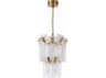 Avenue Lighting Belmont 1-Light Aged Golden Brass Tiered Pendant