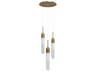 Avenue Lighting Tribeca 3-Light Aged Brass Cylinder Pendant