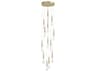 Avenue Lighting Encino 13-Light Brushed Brass Linear Pendant