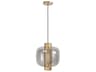 Avenue Lighting Cosmopolitan 1-Light Aged Brass Mini Pendant