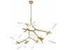 Avenue Lighting San Vicente Blvd 14-Light Brushed Brass Linear Pendant