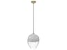 Avenue Lighting Sonoma Ave 1-Light Brushed Brass White Mini Pendant