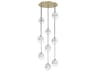 Avenue Lighting Sonoma Ave 9-Light Brushed Brass Globe Pendant