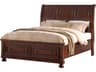 Avalon Furniture Cherry Brown Pine Wood Queen Sleigh Bed