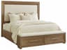 Avalon Furniture Brown Oak Wood Queen Panel Bed