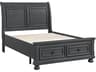 Avalon Furniture Gray Pine Wood Full Sleigh Bed