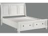 Avalon Furniture Oyster White Pine Wood King Sleigh Bed