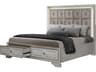 Avalon Furniture Silver Bronze Birch Wood Upholstered Queen Panel Bed