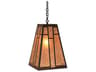 Arroyo Craftsman Asheville 1-Light Bronze Glass Mini Pendant