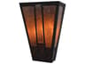 Arroyo Craftsman Asheville 2-Light Black Glass Wall Sconce