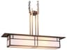 Arroyo Craftsman Huntington 2-Light Brass Glass Geometric Island Pendant