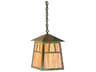 Arroyo Craftsman Raymond 1-Light Green Glass Lantern Mini Pendant
