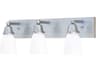 Arroyo Craftsman Simplicity 3-Light Silver Glass Vanity Light
