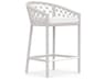 Azzurro Living Amelia Sand All-Weather Rope Patio Counter Stool with Cloud Cushion