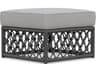 Azzurro Living Amelia Ash All-Weather Rope Outdoor Ottoman with Fog Cushion