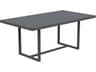 Azzurro Living Pavia Matte Charcoal Aluminum Rectangular Outdoor Dining Table