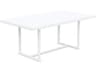 Azzurro Living Pavia Matte White Aluminum Rectangular Patio Dining Table