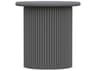 Azzurro Living Palma Matte Charcoal Aluminum Round Outdoor Patio Side Table