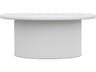 Azzurro Living Palma Matte White Aluminum Round Patio Coffee Table