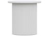 Azzurro Living Palma Matte White Aluminum Round Patio Side Table