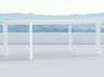 Azzurro Living Porto Matte White Aluminum Rectangular Outdoor Dining Table