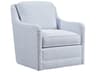 Barclay Butera Upholstery Glennhaven Swivel Blue Fabric Accent Chair