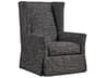 Barclay Butera Upholstery El Moro Swivel Black Fabric Accent Chair