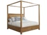 Barclay Butera Newport Shorecliff Sandstone Brown Wood King Poster Bed