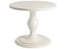 Barclay Butera Newport Corona Del Mar Round Wood Sailcloth End Table