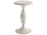 Barclay Butera Newport Yacht Club Round Wood Sailcloth End Table