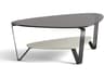 BDI Dino Glass Stone Brushed Carbon Grey Coffee Table