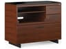 BDI Sequel Chocolate Stained Walnut Black Hardwood Printer Cabinet