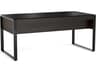 BDI Corridor Charcoal Stained Ash Black Hardwood Executive Desk