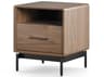 BDI Linq Natural 1-Drawer Brown Walnut Wood Nightstand