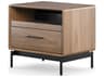BDI Linq Natural 1-Drawer Brown Walnut Wood Nightstand