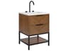 BEMMA Diamond 24" Walnut Matte Black Vanity