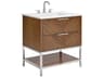 BEMMA Diamond 30" Walnut Brushed Nickel Vanity