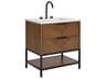 BEMMA Diamond 30" Walnut Matte Black Vanity