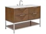 BEMMA Diamond 48" Walnut Brushed Nickel Vanity